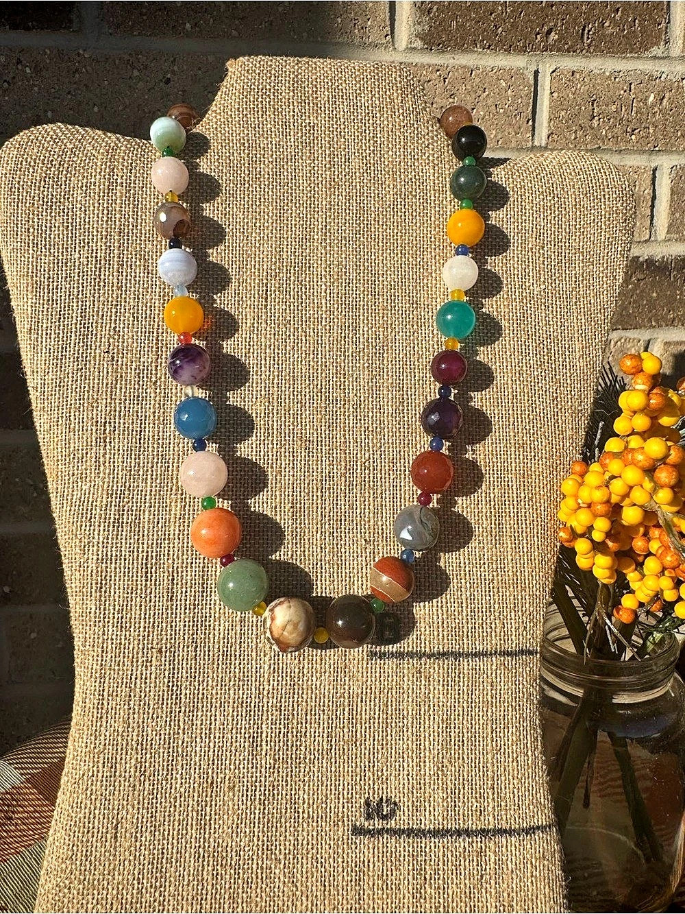 EverTrue ShopLC Multi-Gemstone 400 CTW Platinum Bond Beaded Necklace 18”